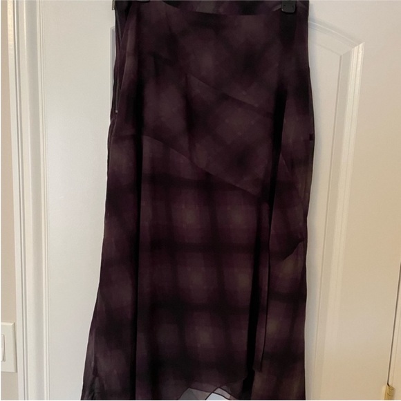 Ruff Hewn Purple Plaid Midi Skirt - Picture 11 of 12